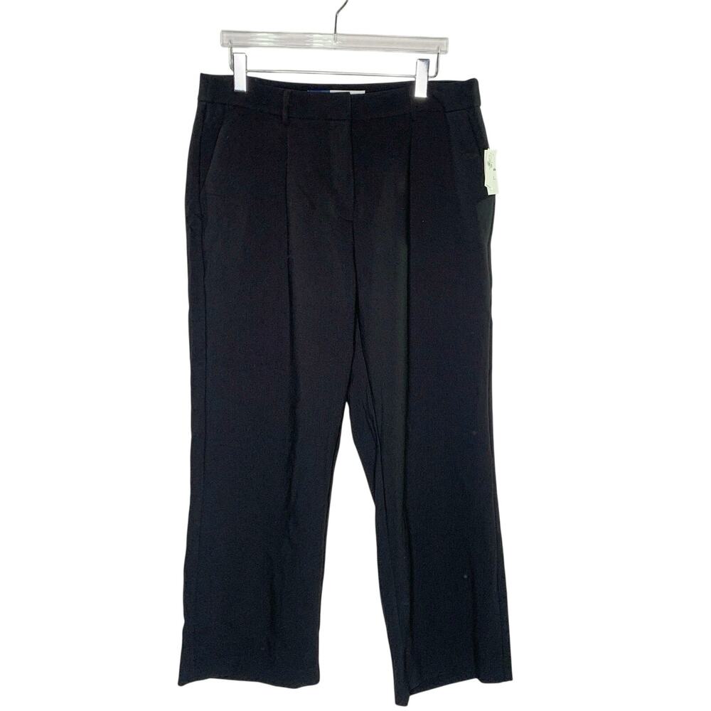 Old Navy Extra High Rise Taylor Wide Leg Trouser Pants 14 NEW Black Career